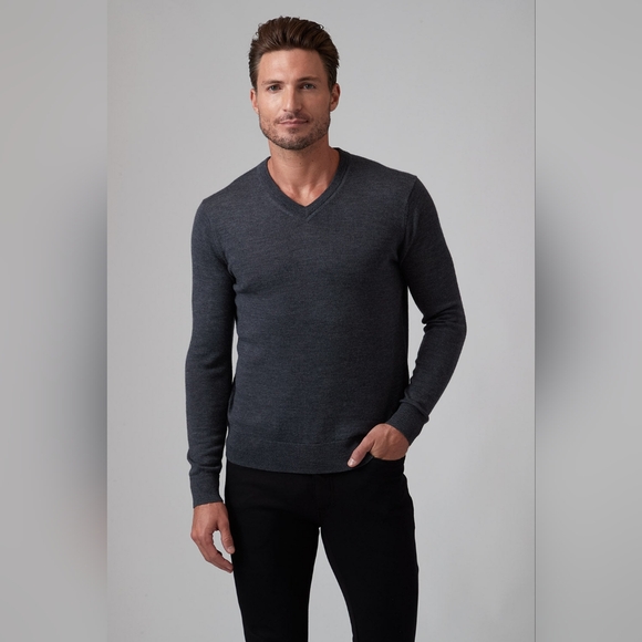 RaffiBronson Merino Wool Sweater in Charcoal